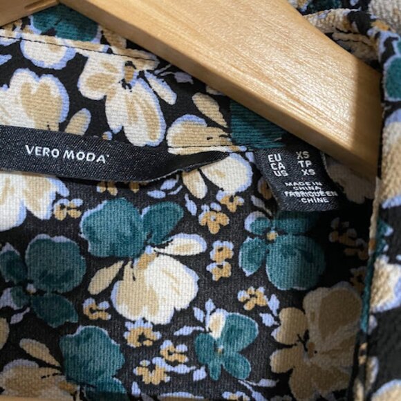 VERO MODA Floral Button-Front Women's Shirtdress Size XS - Picture 7 of 10